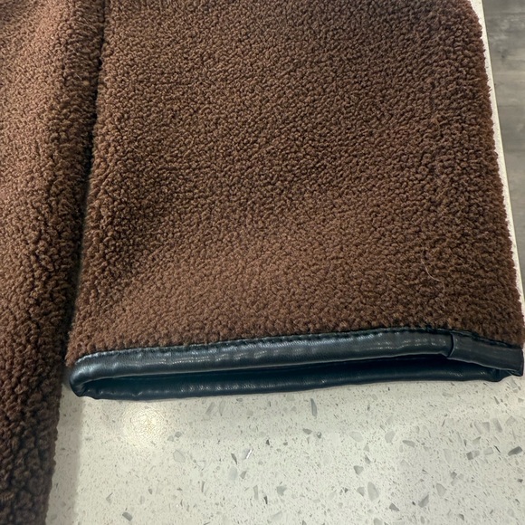 Rebecca Minkoff Brown Shearling Jacket with Toggle Closures - Picture 7 of 14